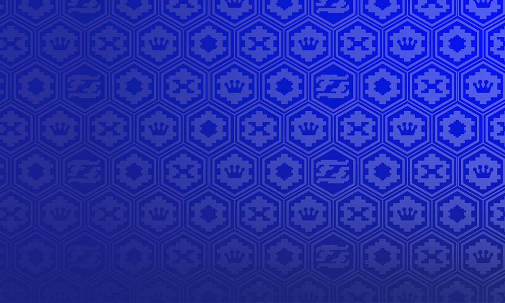 Dark Blue gradient with seamless Funko Funime pattern