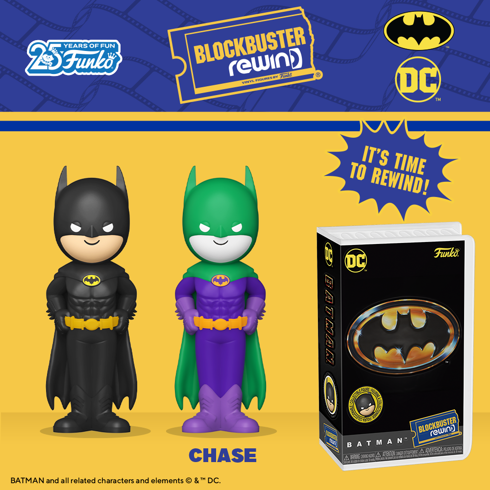 Your collection needs a Super Hero™! The Caped Crusader™ is protecting the streets of Gotham City™ as this Funko REWIND collectible. Signal Batman™ for your DC™ set and you may find the chase of Batman in The Joker™ color scheme. 