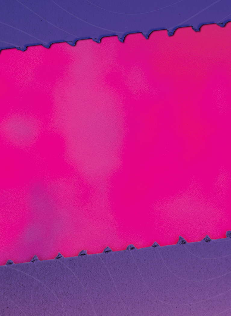 Pink stage background with spotlight and Black speakers