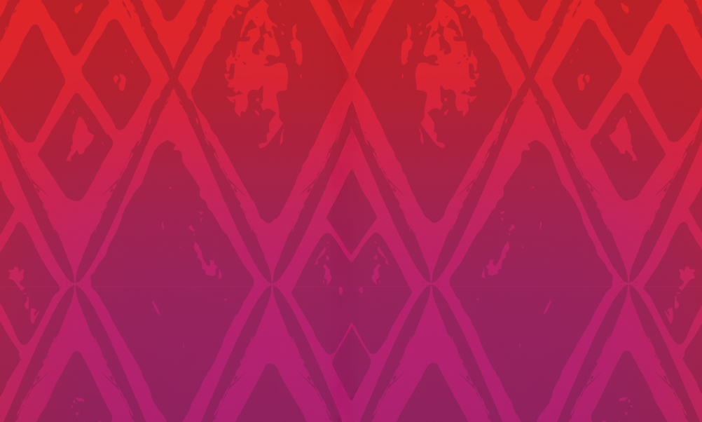Red to Pink gradient background with diamond pattern and grunge texture