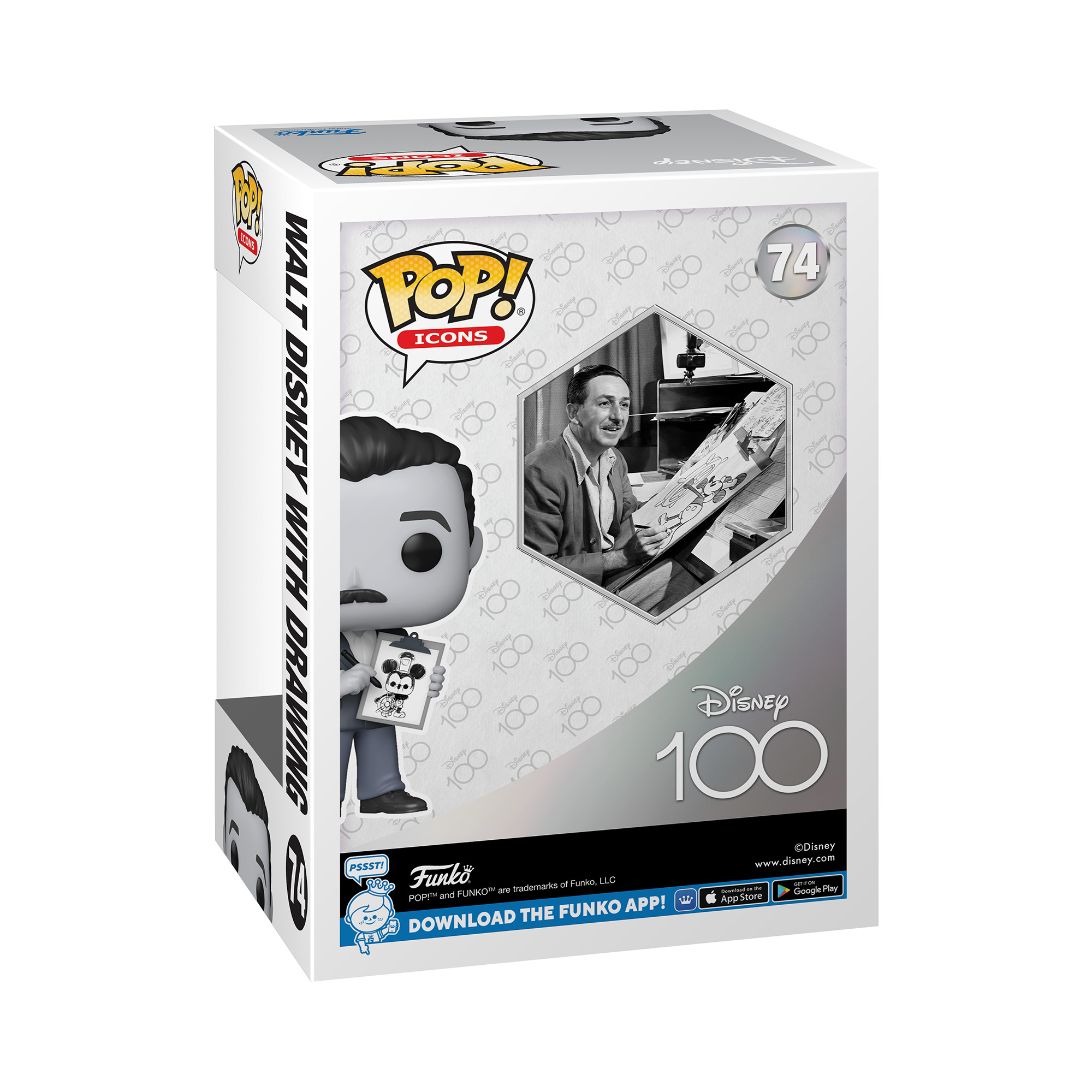Pop! Walt Disney in Box with Photo Callout on the Back