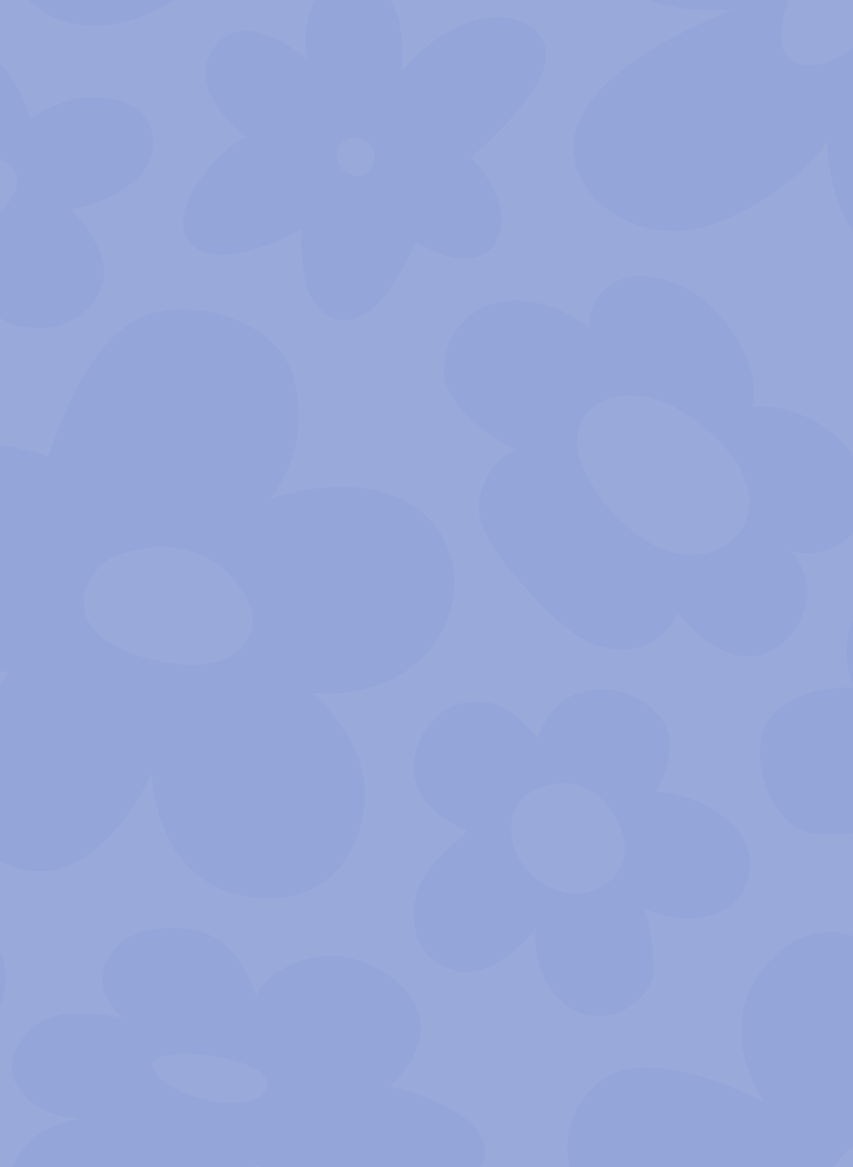 Light Purple background with seamless cartoon flower pattern