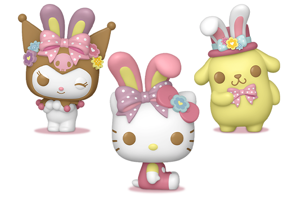 89032/89033/89034 - Pocket Pop! Hello Kitty with Bunny Ears/Pocket Pop! Kuromi with Bunny Ears/Pocket Pop! Pompompurin with Bunny Ears