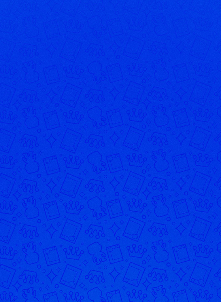 Dark Blue background with Funko pattern featuring Funko crown and POP! figure