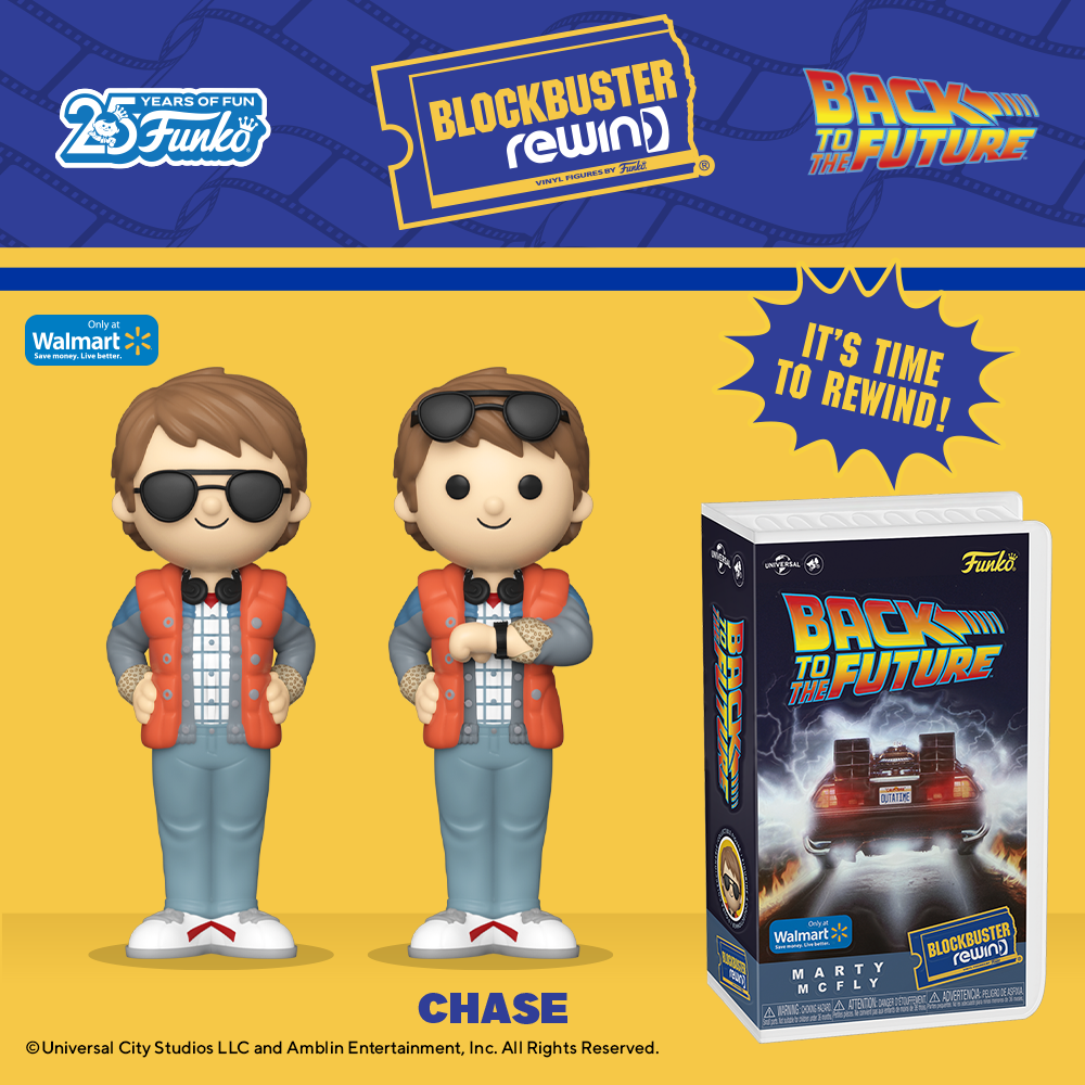 Catch a ride in Doc’s Time Machine with REWIND Marty McFly and buckle up for an electrifying trip to the past! Help maintain the space-time continuum by adding this exclusive, time-traveling teen to your Back to the Future collection! There’s a 1 in 6 chance you may find the chase of Marty McFly with Watch.