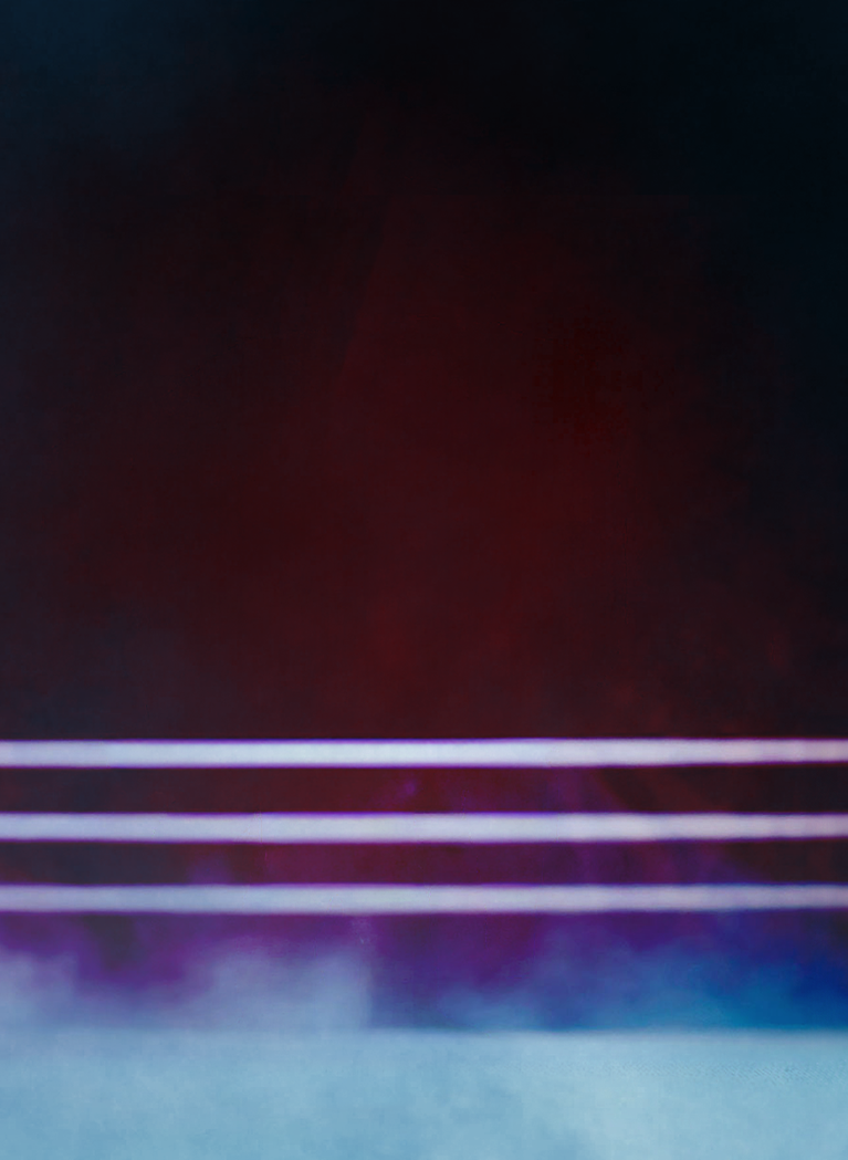 Boxing ring background with Blue, Red and Purple hues