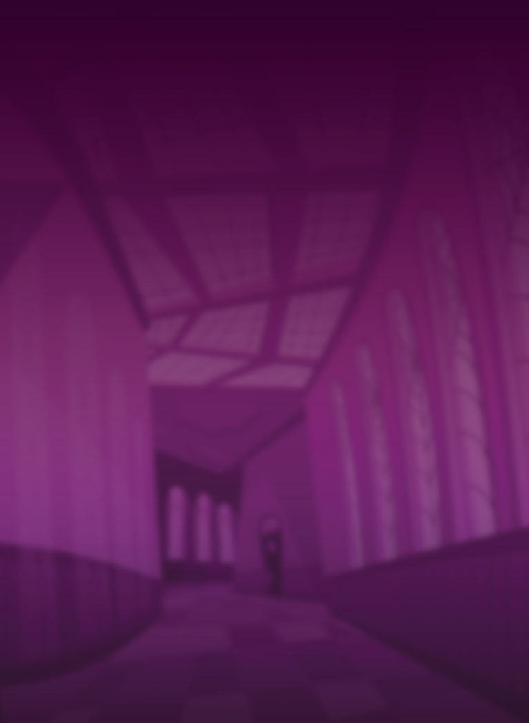 High school hallway background with Dark Purple hue