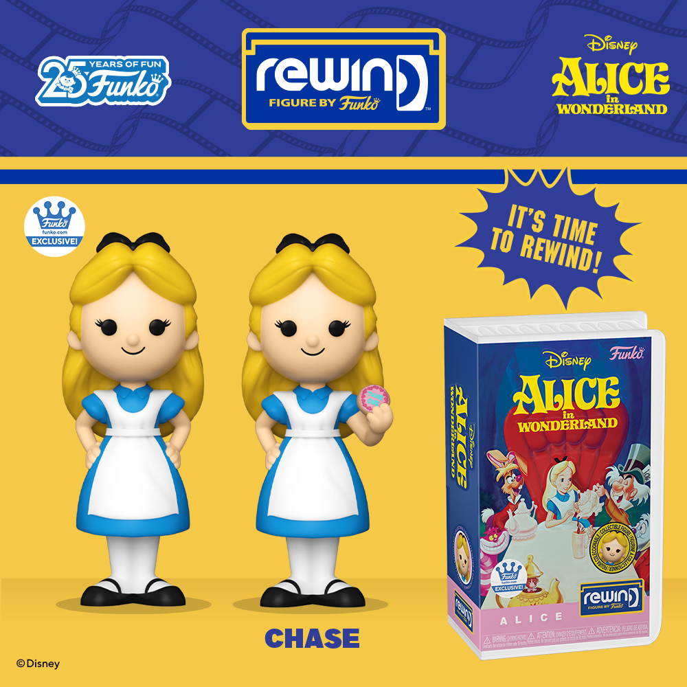 We’re falling down a rabbit hole of retro throwbacks. Join Disney's Alice In Wonderland as a REWIND, VHS-inspired collectible. Can you find the Take One chase of Alice with cookie?