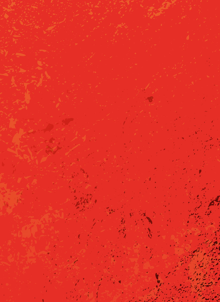 Bright Red background with faded Black and White grunge texture