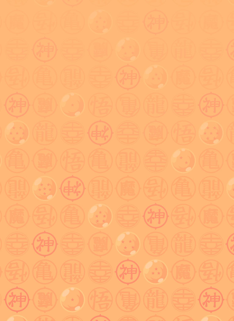 Orange background with Dragon Ball Z pattern