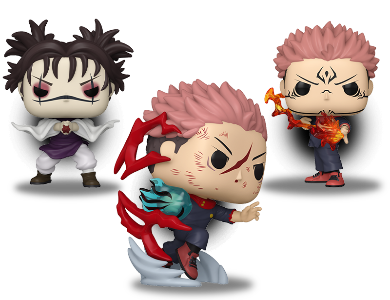 85290/85321/85322 - Pop! Plus Yuji Itadori (Divergent Fist)/Pop! Choso (Piercing Blood)/Pop! Ryomen Sukuna (Fire Arrow)