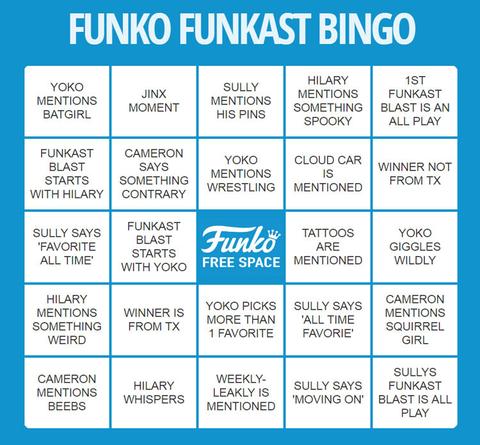 Funko Funkast BINGO Card