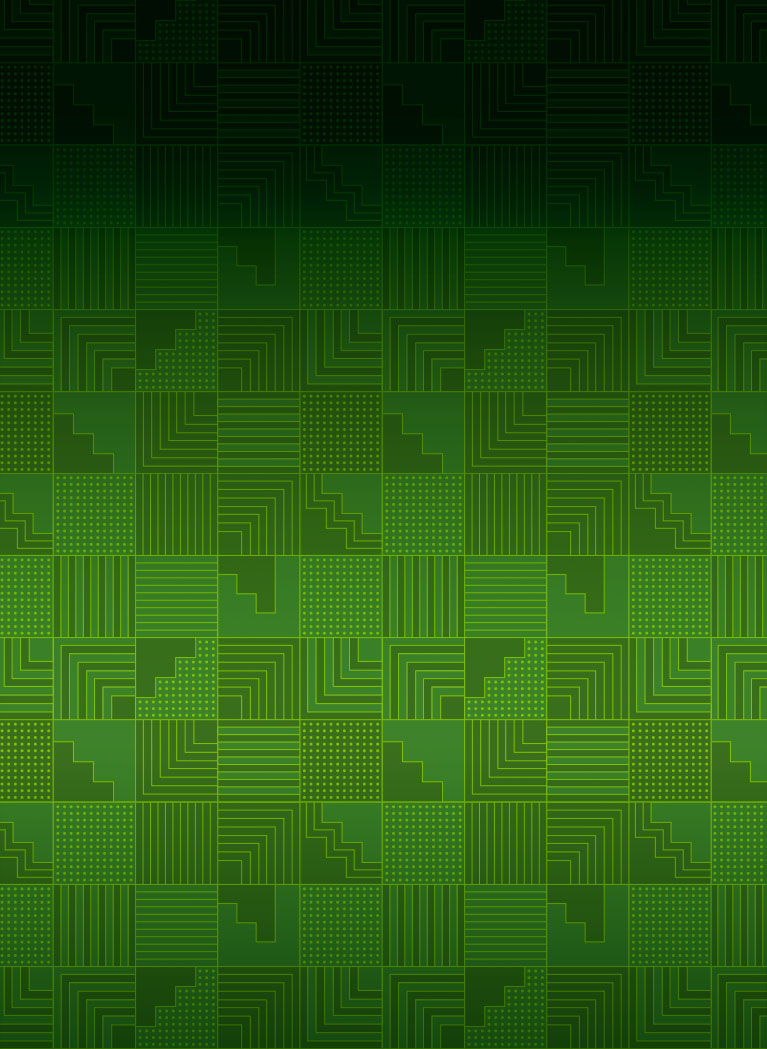 Retro, deco wallpaper pattern with Bright Green overlay