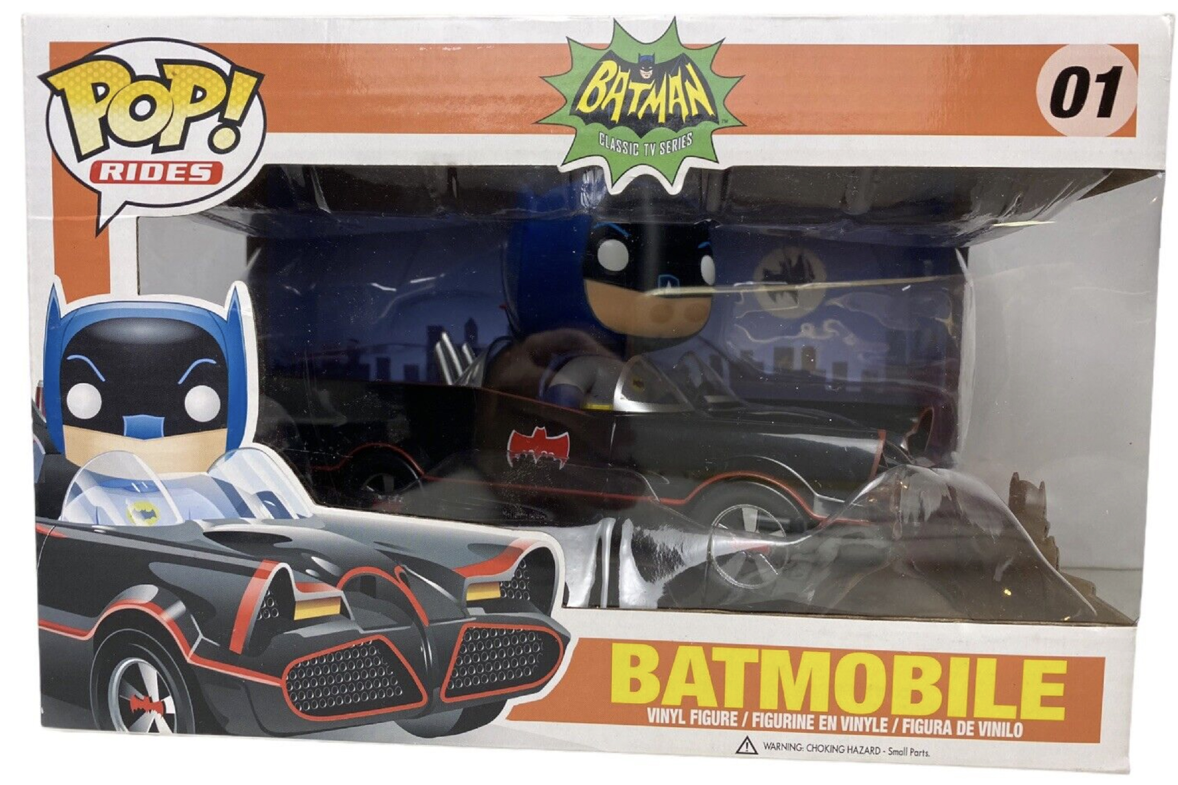 Pop! Rides Batman in Batmobile Classic in Pop! Box