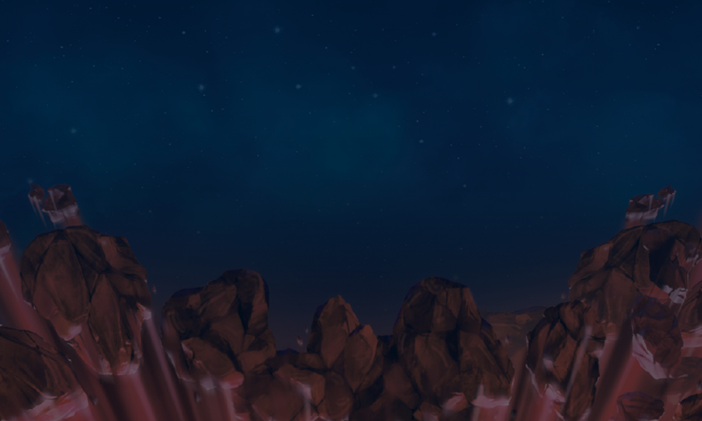 Dark Blue background with rock stalagmites 