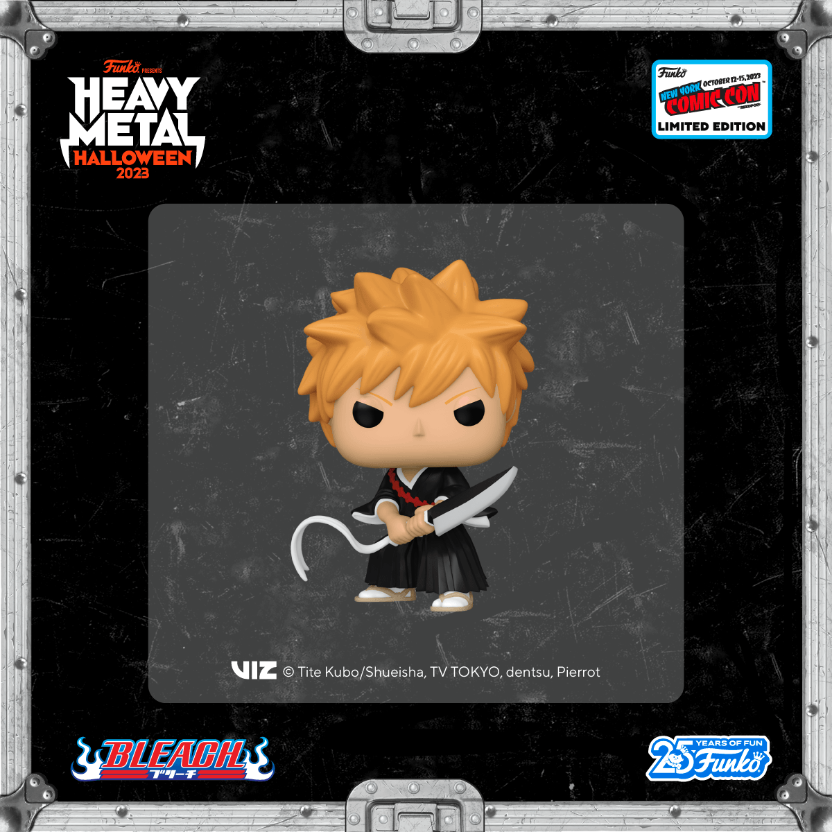 New York Comic Con 2023 exclusive Pop! Ichigo with his sword Zangetsu for BLEACH collectors.