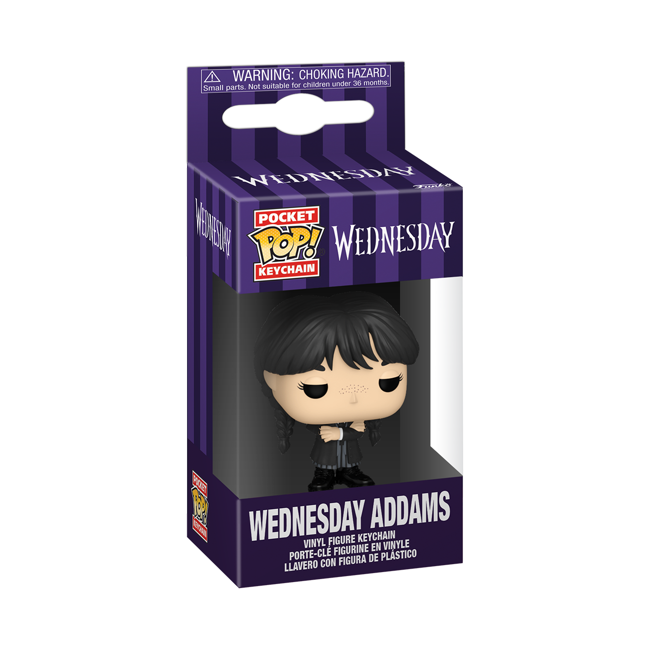Pop! Keychain Wednesday Addams (Black Coat)
