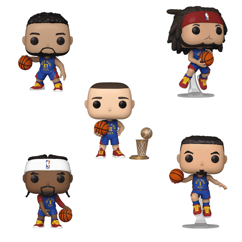 Pop! 2023 Denver Nuggets with Trophy 5-Pack | From the Vault | Funko