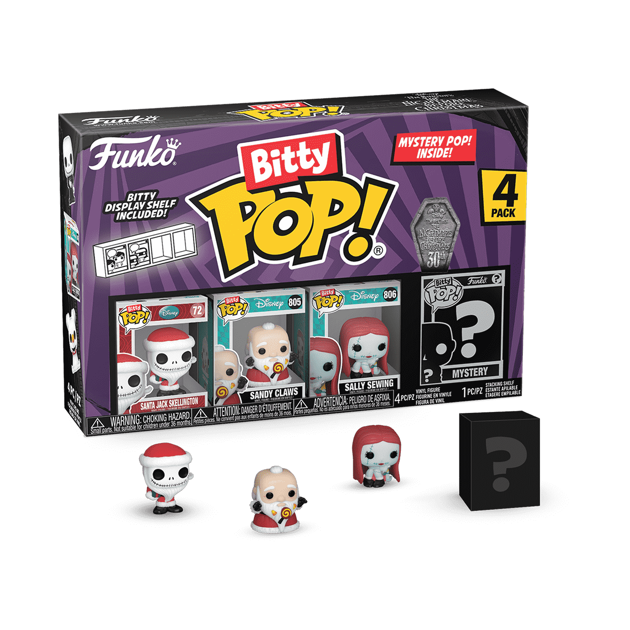 Funko Bitty Pop! The Nightmare Before Christmas - Santa Jack 4PK