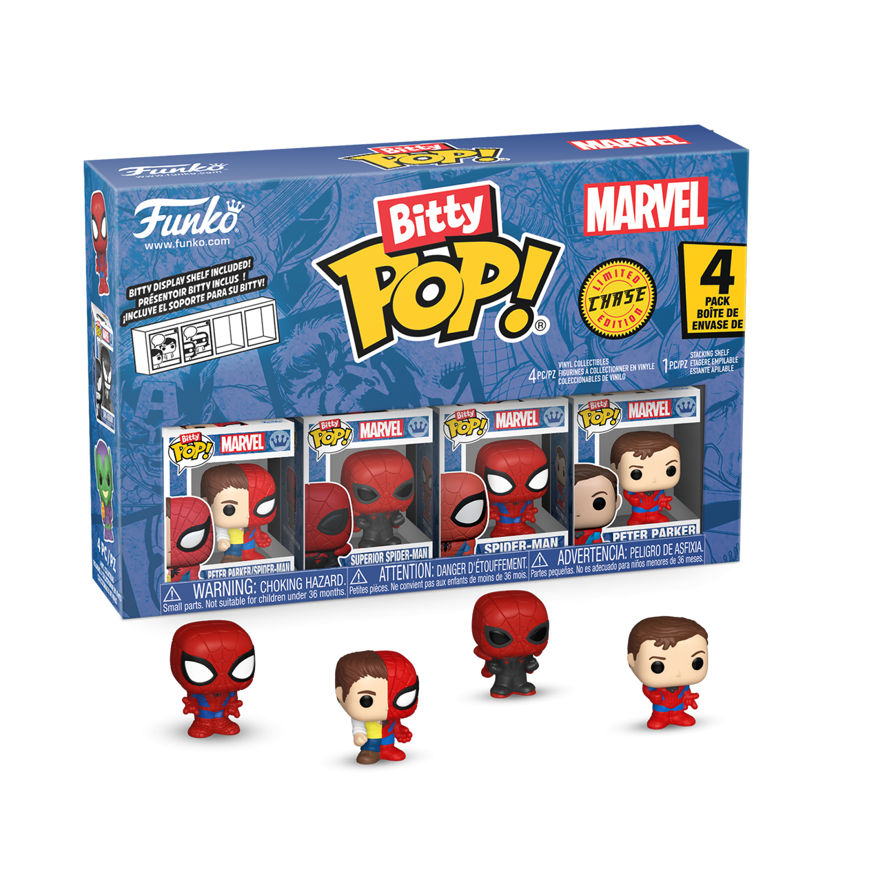 funko pop スパイダーマン ４点セット 85704p1_BittyPop_SM_ParkerSpli
