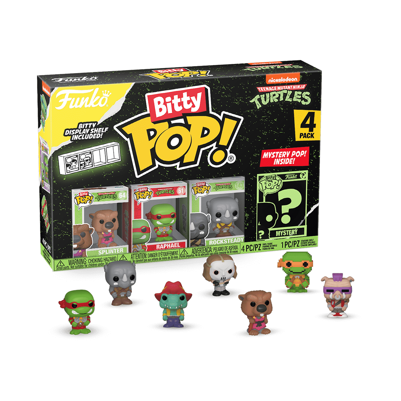 Bitty Pop! Teenage Mutant Ninja Turtles 4-Pack Series 3 | Funko Bitty Pop! Teenage Mutant Ninja Turtles 4-Pack Series 3 | Funko