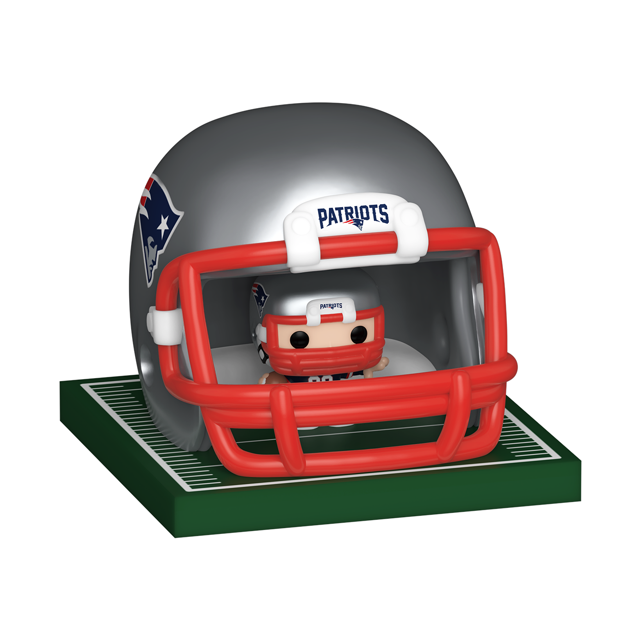 1 6 scale patriots football helmet New England 1982 to 1989 Throwback Riddell Speed Replica Full Size The most popular collectible in history is now available in the Speed Helmet design New England Patriots Riddell Rave