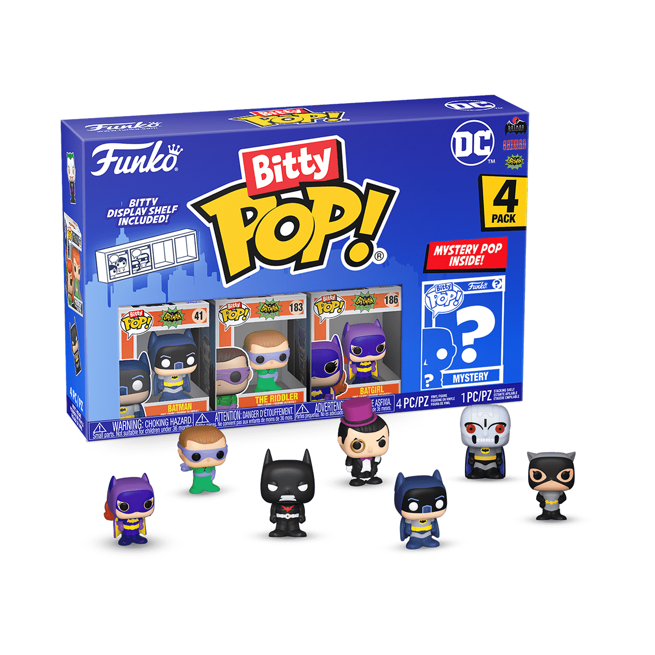 16 Funko Bitty Pop! DC including Hyper Rares Robot Batman & Batman