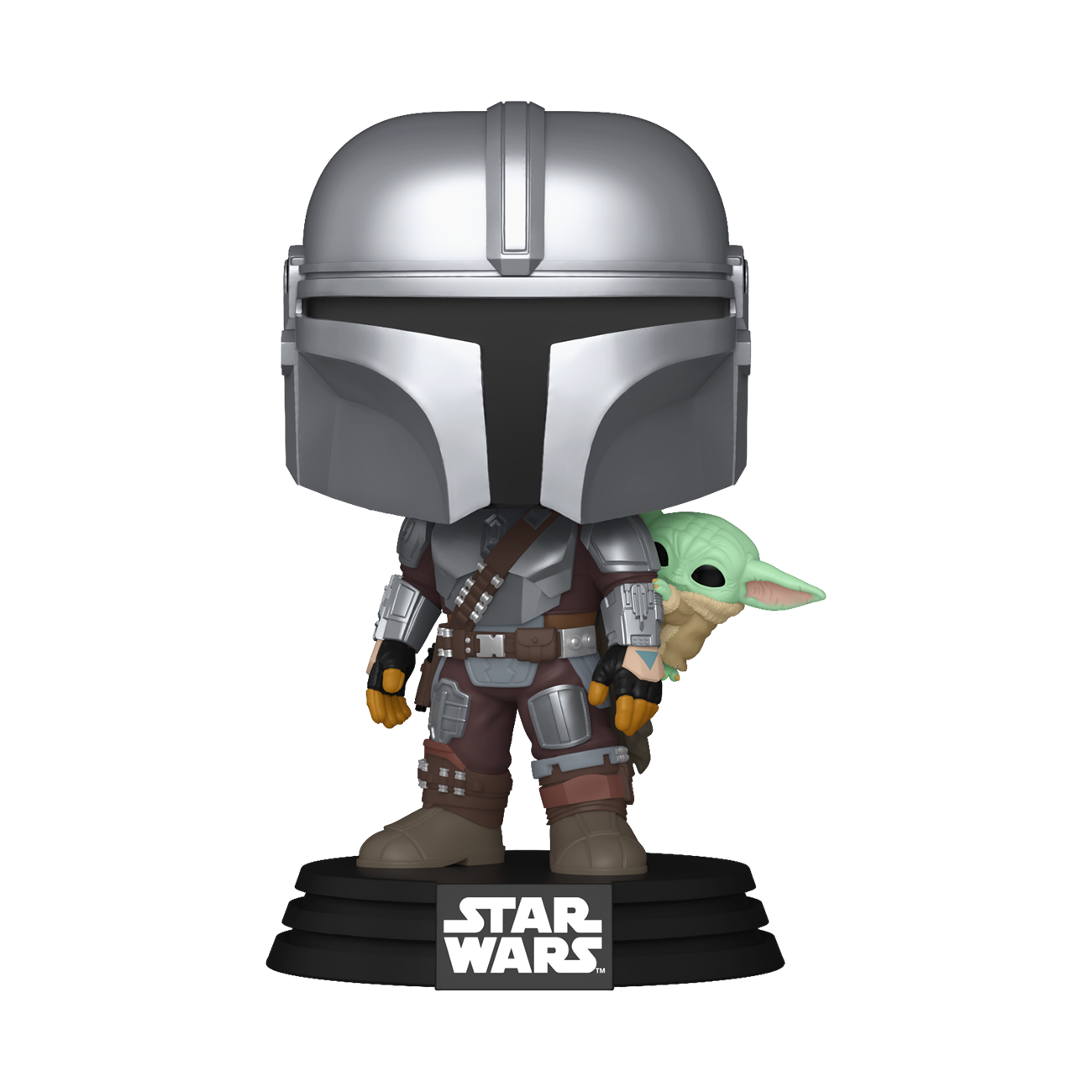 Pop! The Mandalorian with Grogu (On Back) | Funko