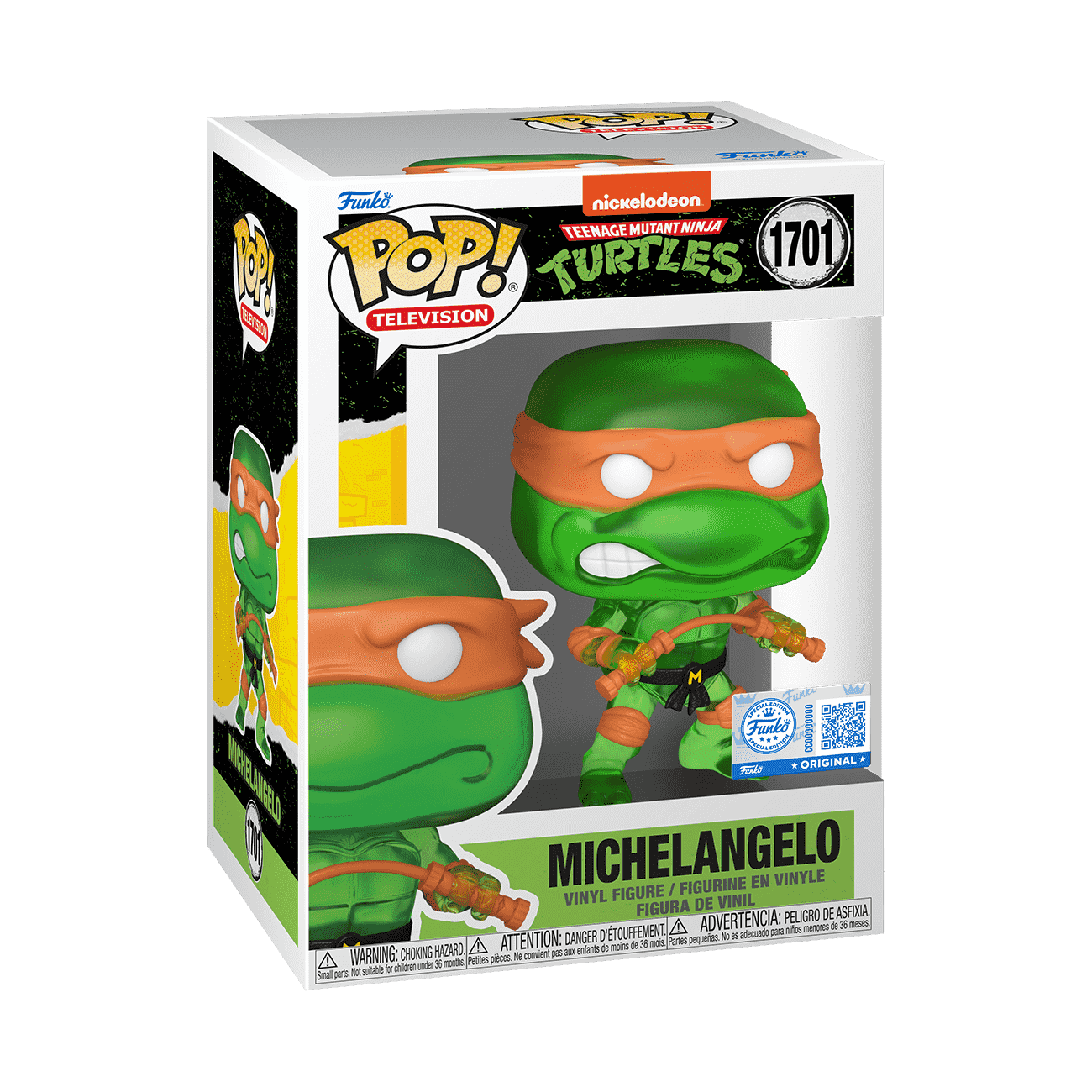 Pop! Michelangelo (Translucent Green) | Funko