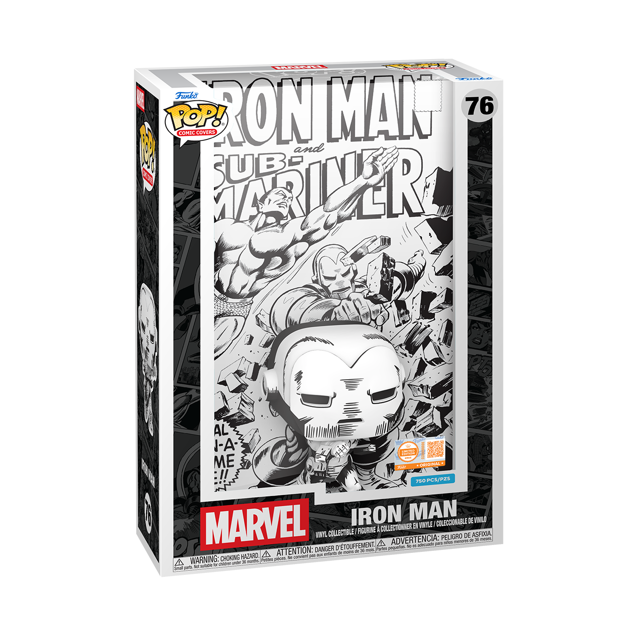 Pop! Comic Covers Iron Man #1 (Black & White) | Funko
