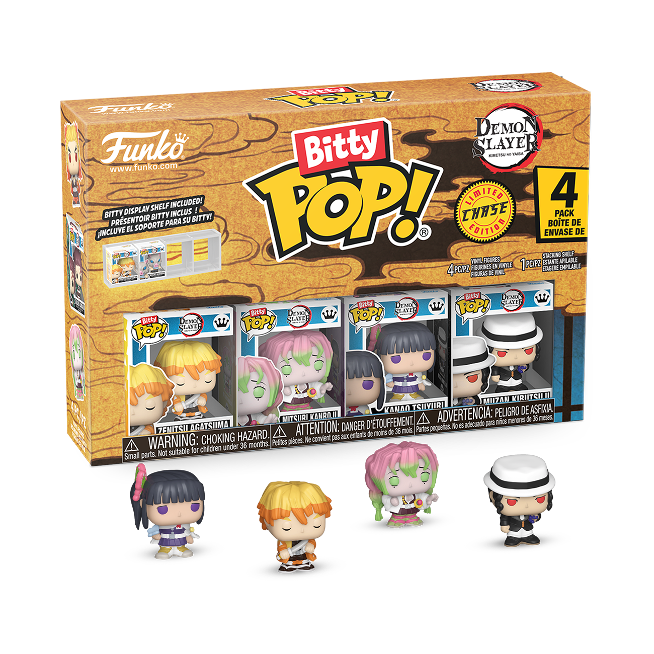 Funko Bitty Pop! Demon Slayer- Zenitsu - 4 Pack