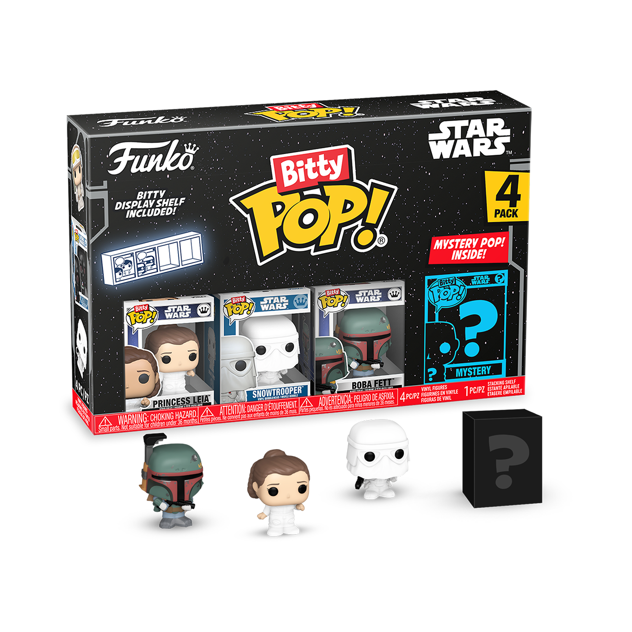 Funko Bitty Pop! SW - Leia 4pkY una Minifigura Misteriosa Sorpresa