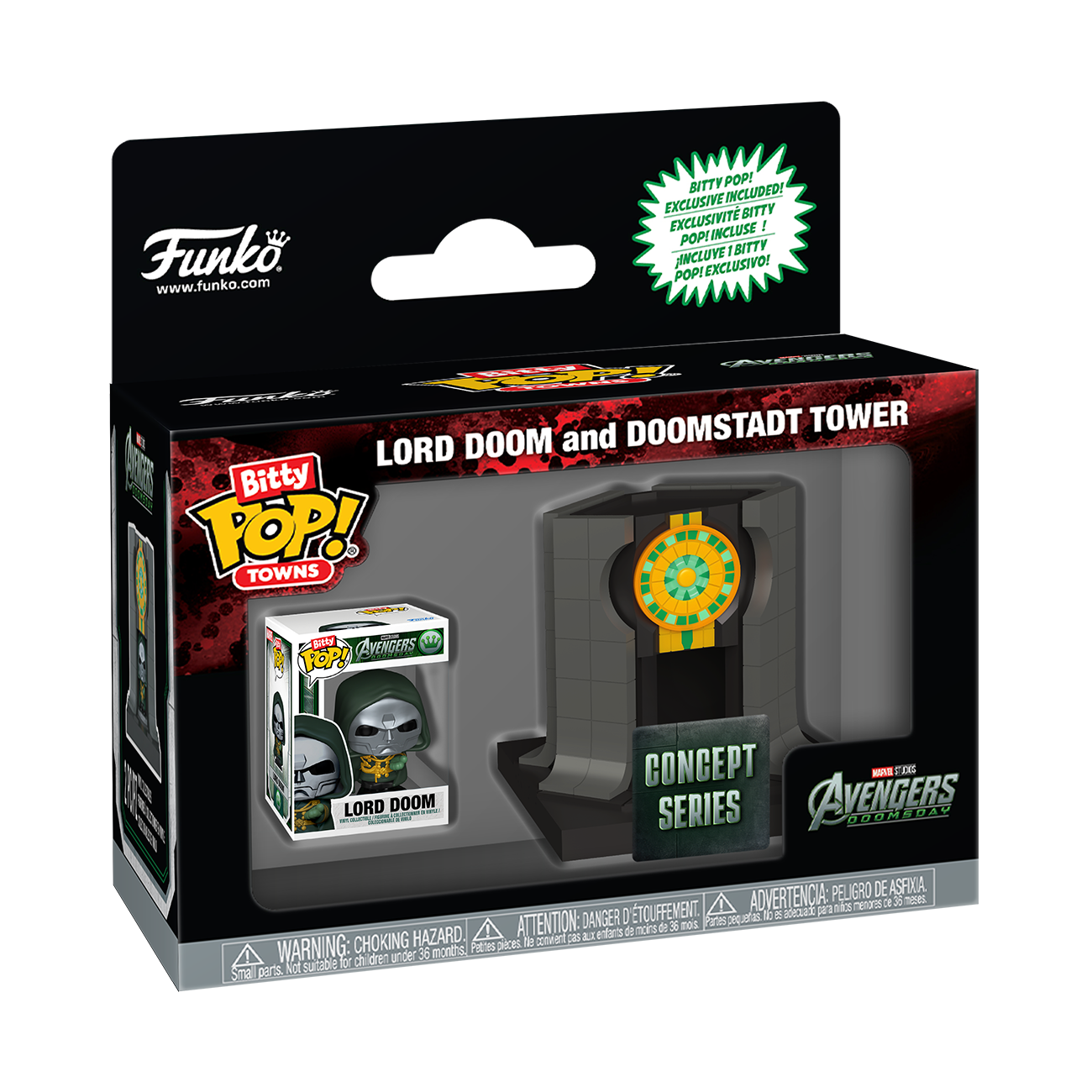 Funko Bitty Pop! Towns Lord Doom and Doomstadt Tower