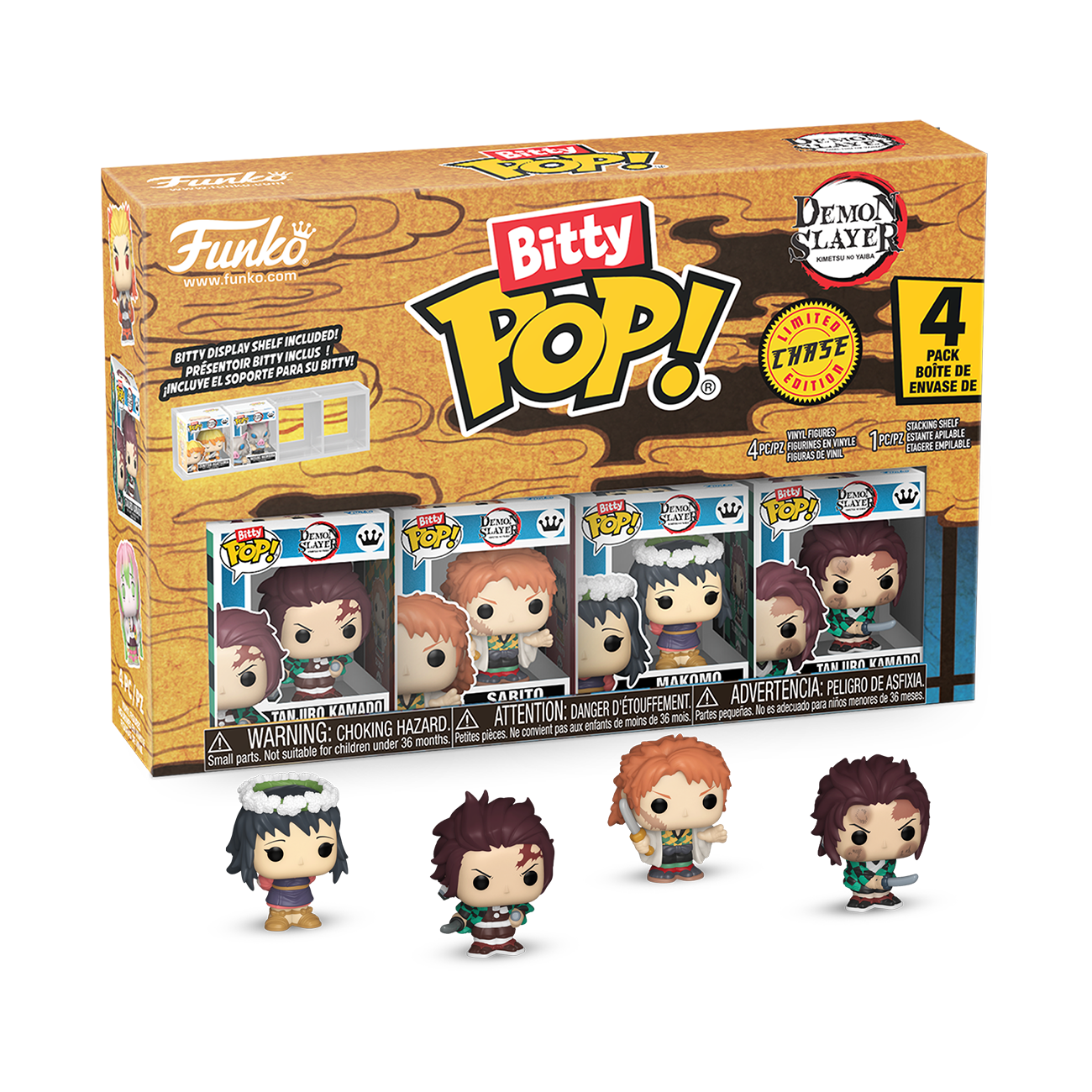 Funko Bitty Pop! Demon Slayer- Tanjiro - 4 Pack
