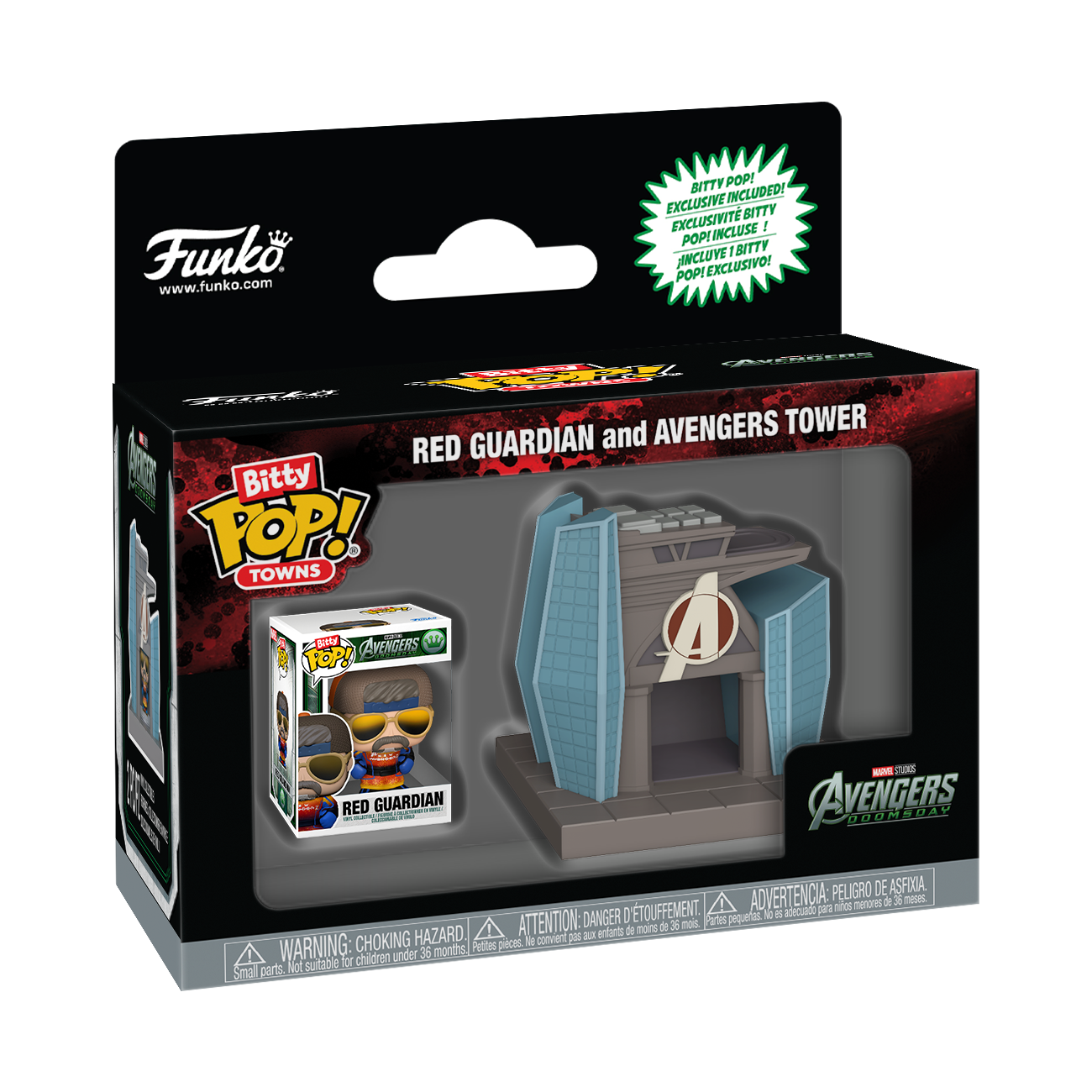 Funko Bitty Pop! Towns Red Guardian and Avengers Tower
