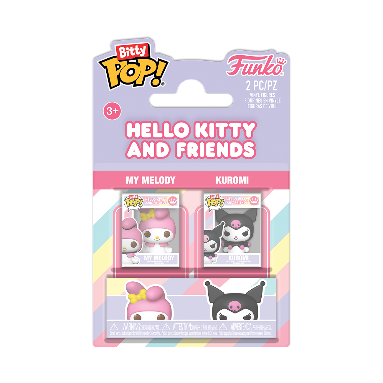 Funko Blister 2 Bitty Pop Sanrio Hello Kitty and Friends MY Melody & Kuromi