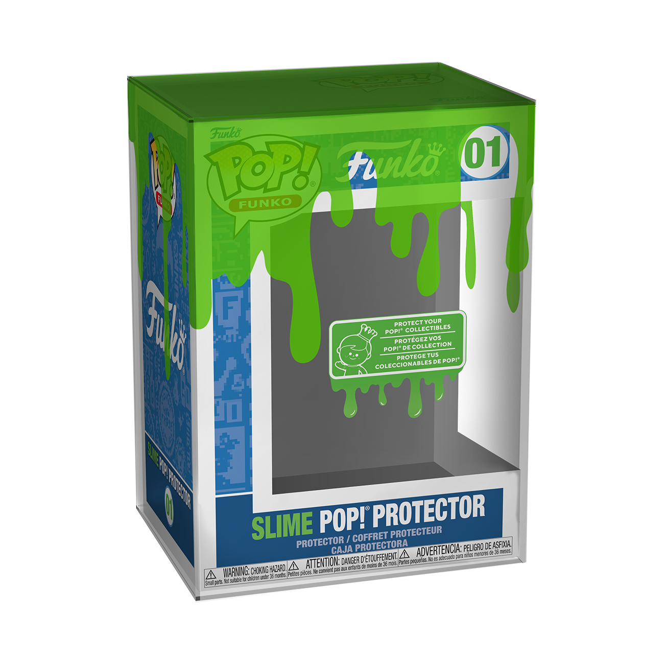 Funko Pop! Protector impreso UV: protector de slime verde goteando - vitrinas protectoras premium Pop figuras de vinilo coleccionables