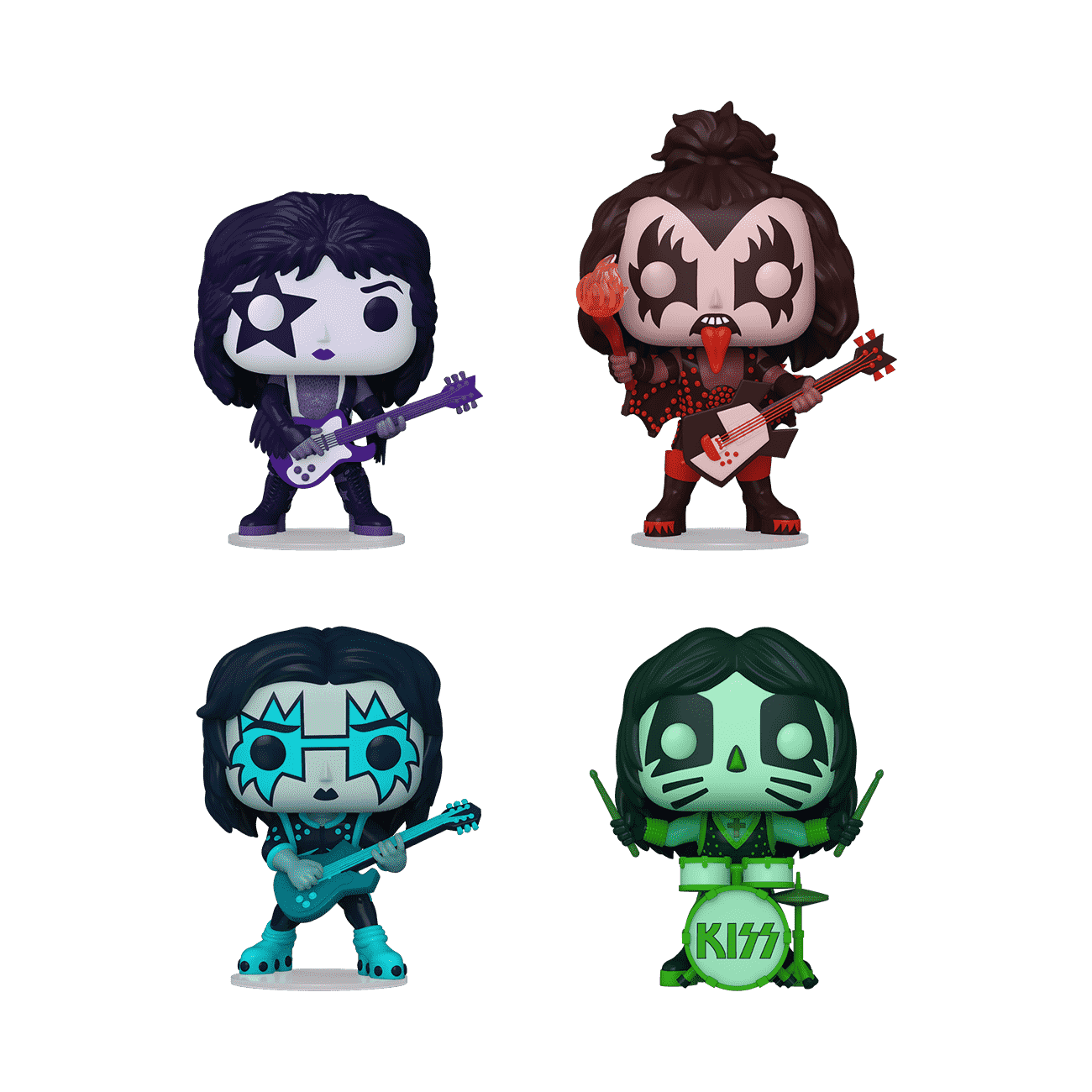 人気の贈り物が Spotlight) (Color KISS Pop! 4-Pack Funko | その他