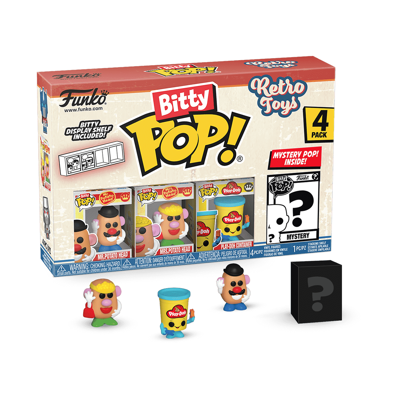 FUNKO Bitty Pop! Retro Toys - Mr. Potato Head 4PK​Y una Minifigura Misteriosa Sorpresa