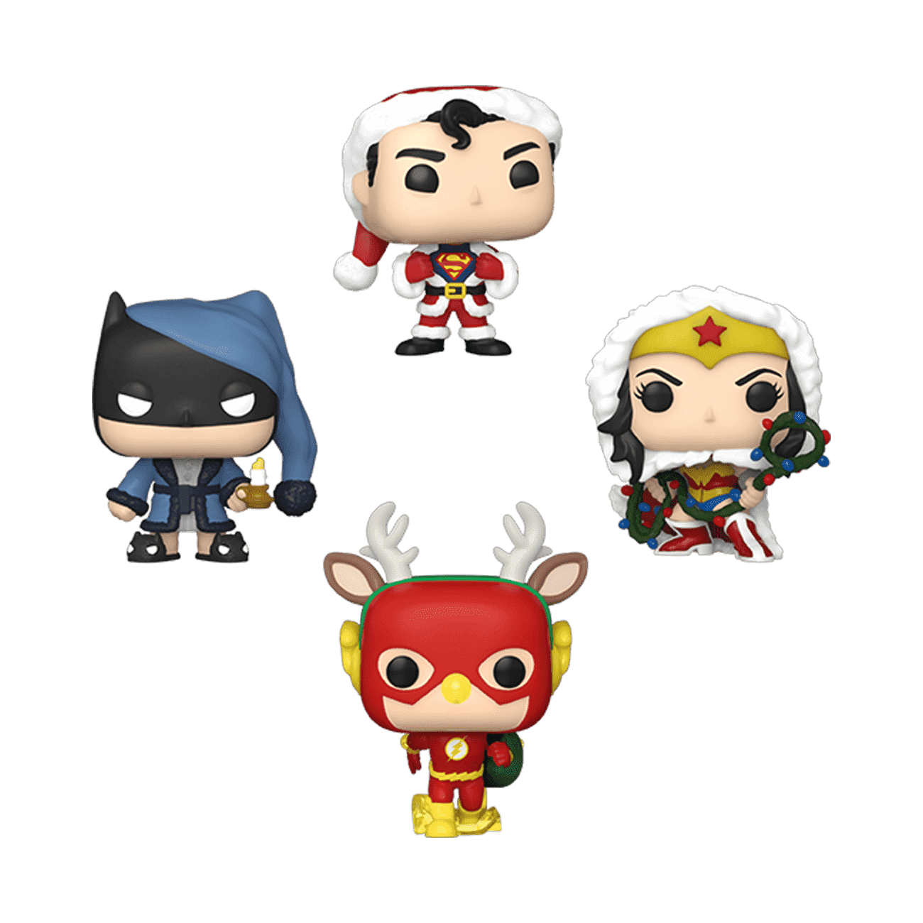 Pocket Pop! DC Comic Superheroes Holiday 4-Pack