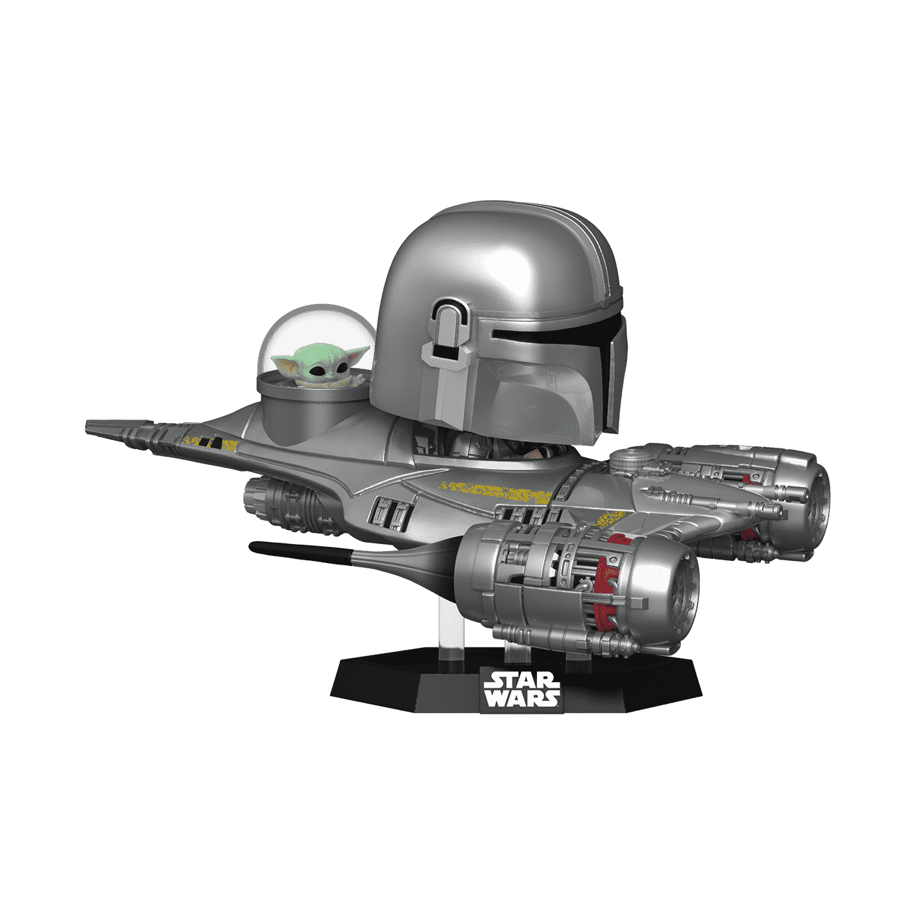 Funko POP! Rides: The Mandalorian In N1 Starfighter, Figura In Vinile 14 Cm, Da Collezione, Regalo Per Fan Di Star Wars - 3