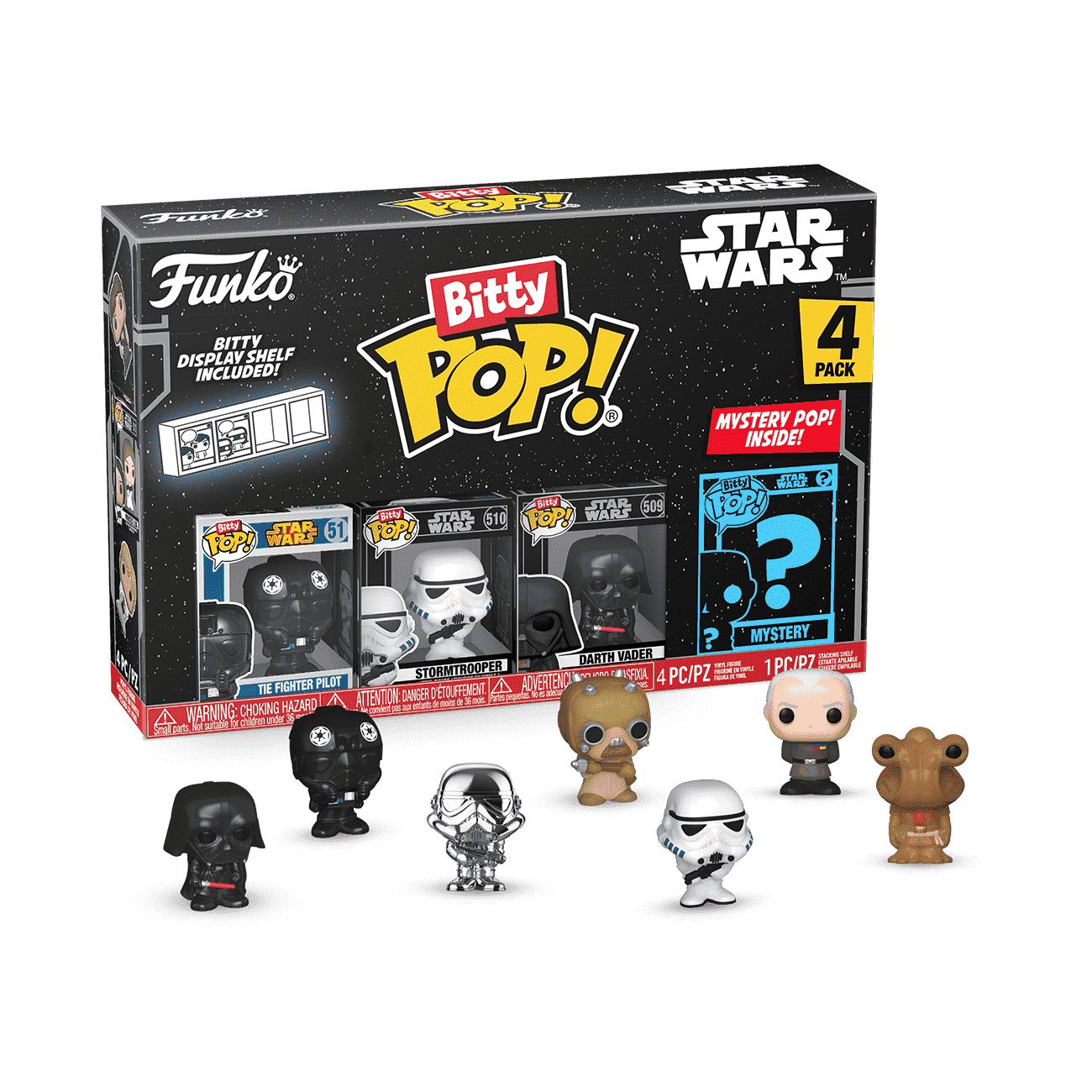 Star Wars Funko Pop! フィギュア4体セット Pop! Darth Vader / Stormtrooper / C-3PO / Luke Skywalker - 4