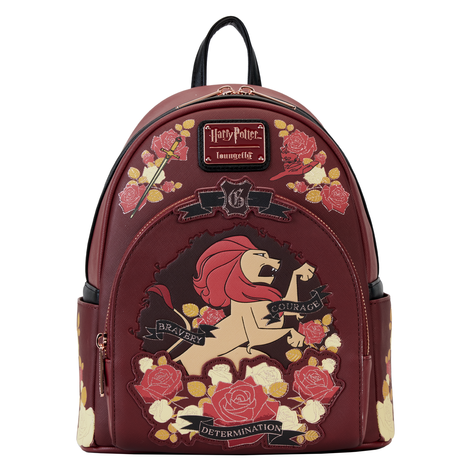 Harry Potter Gryffindor House Floral Tattoo Mini Backpack