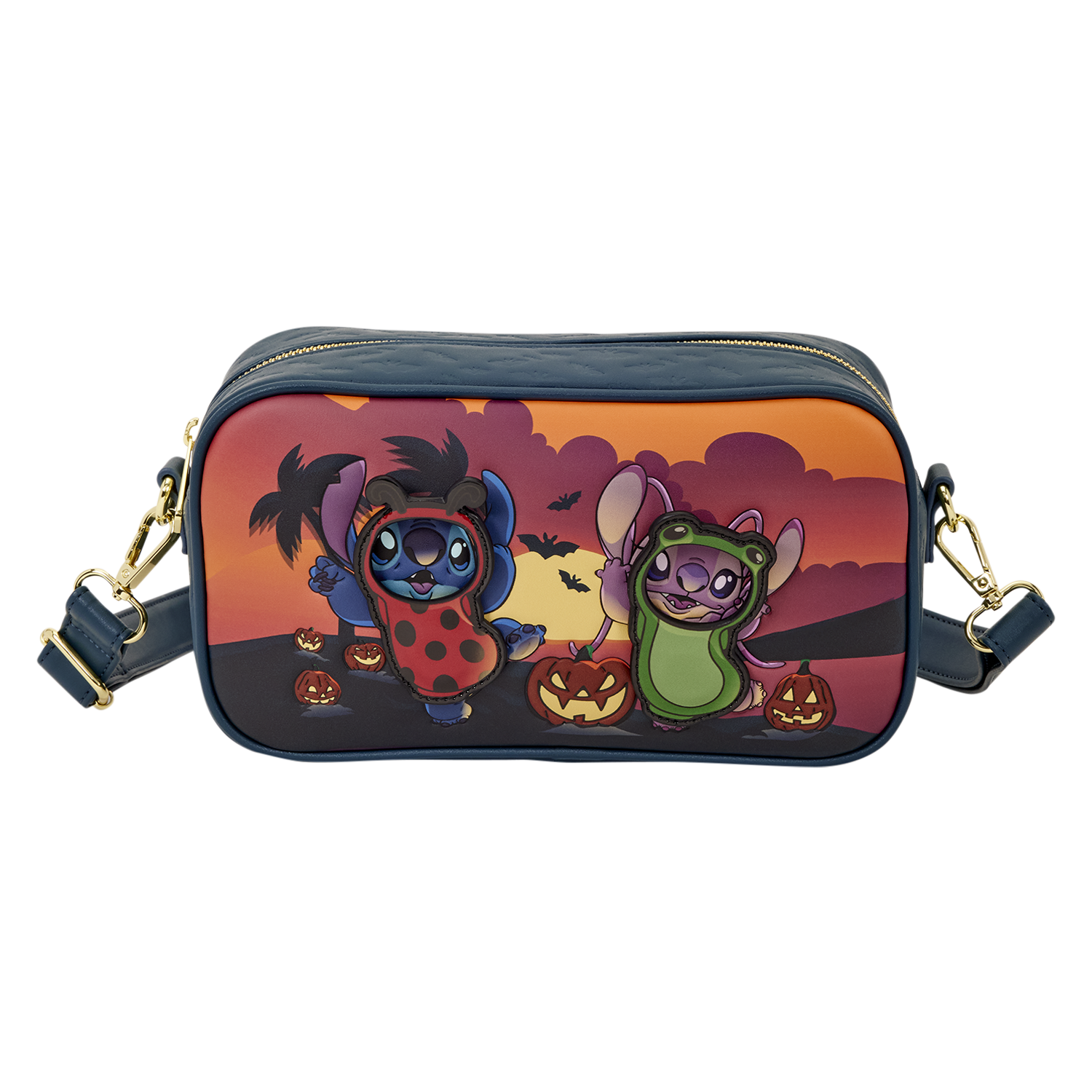 Stitch & Angel Halloween Costumes Crossbody Bag | Officially Licensed | Plastic | Loungefly