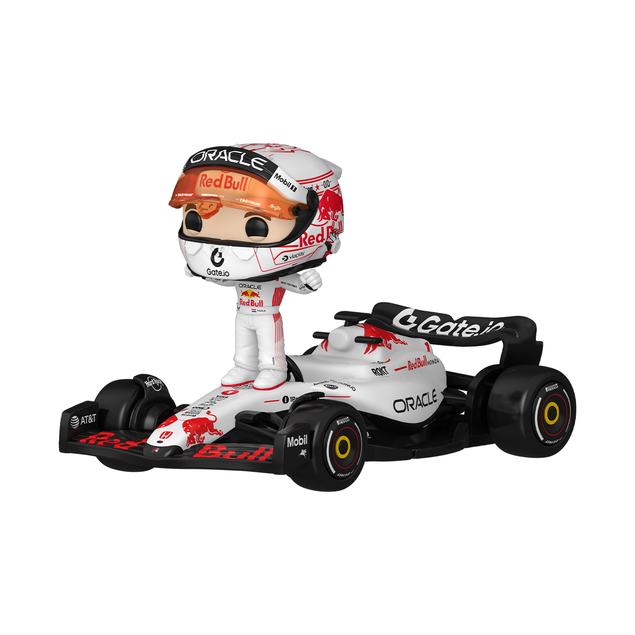 Funko Pop! Rides Super Deluxe: Red Bull Racing - MAX Verstappen White Uniform with Car