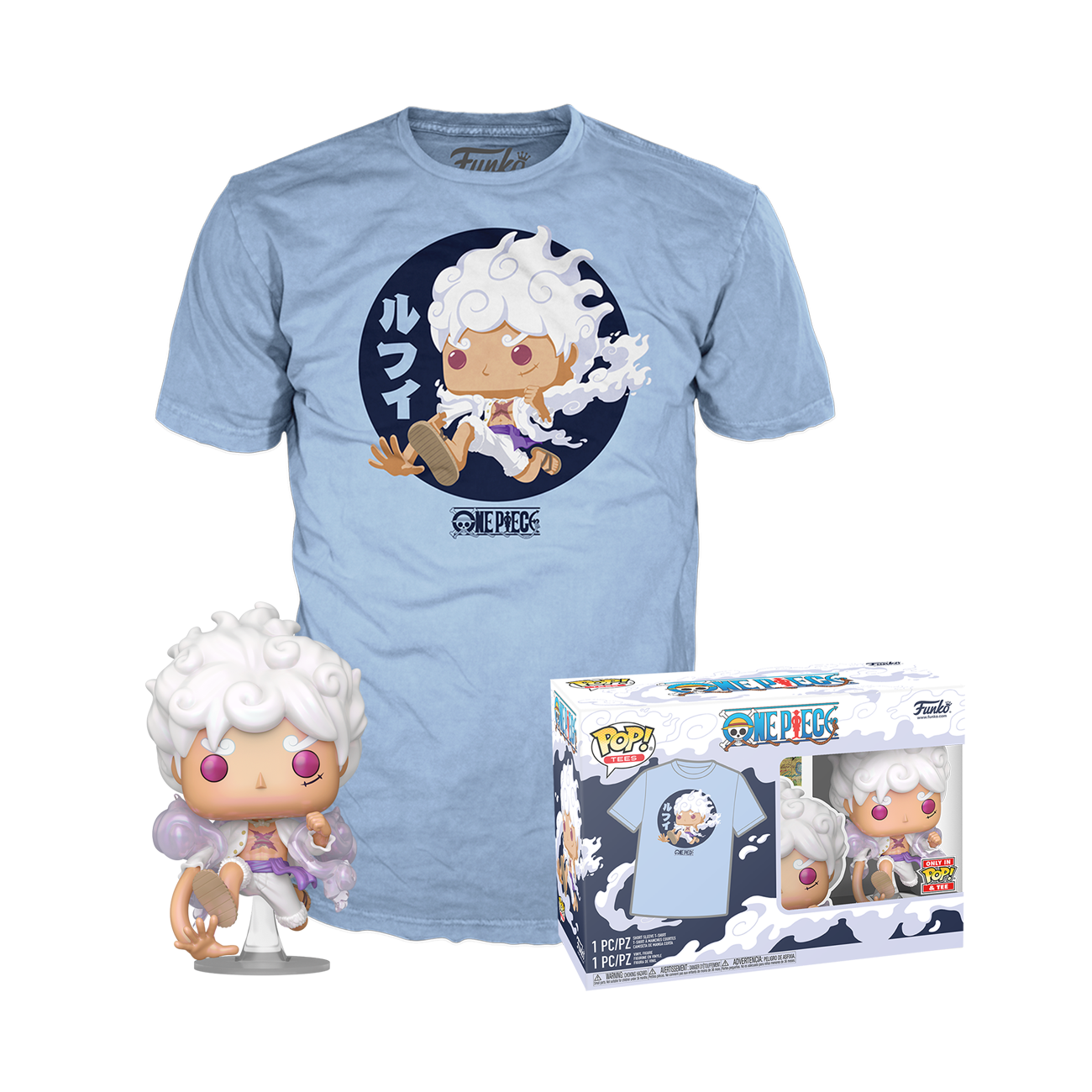 Pop! & Tee Luffy (Gear Five) | Funko