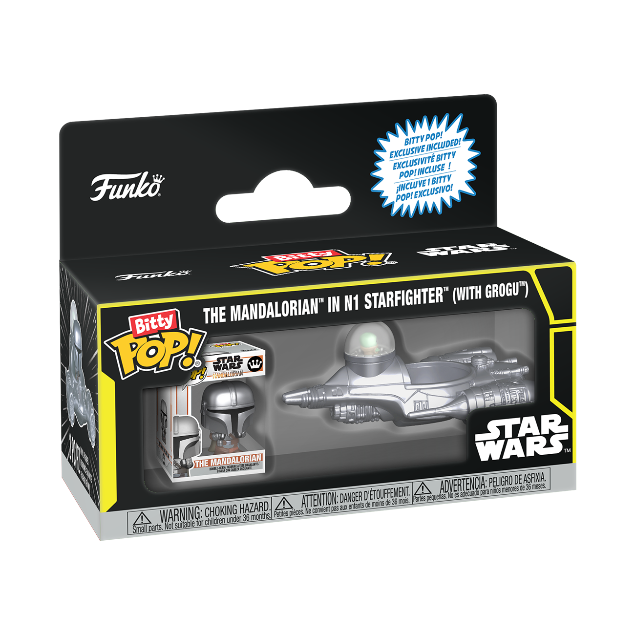 Funko Bitty Pop! Rides The Mandalorian in N1 Starfighter (with Grogu)