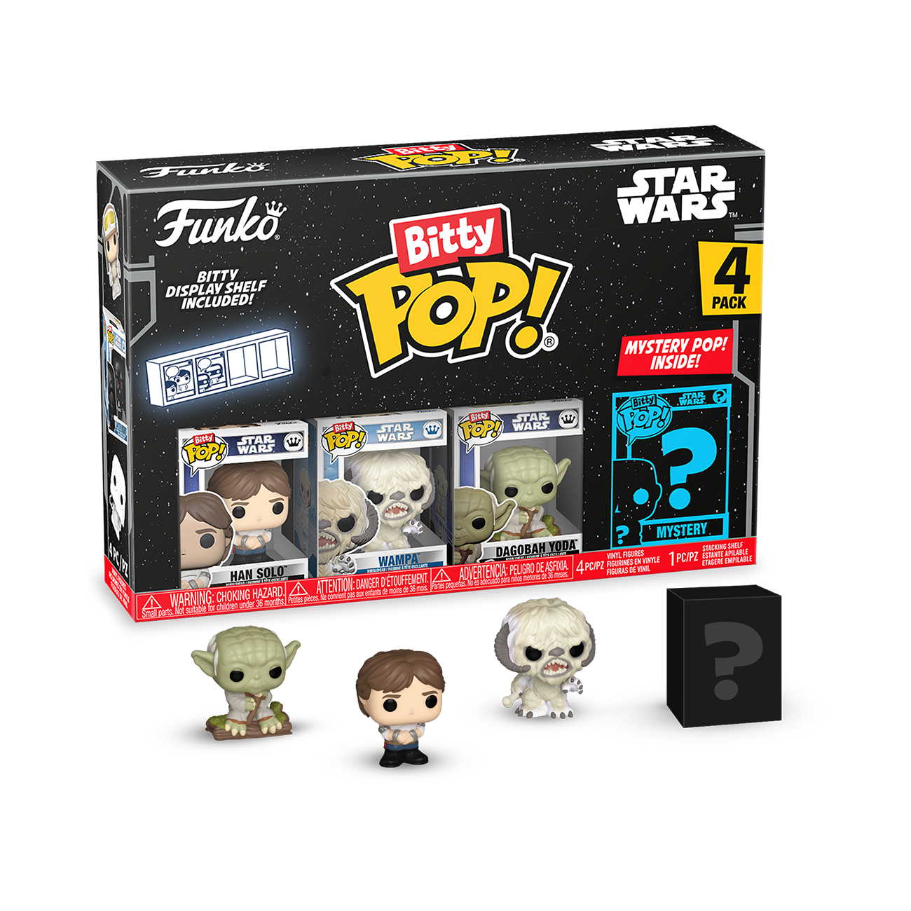 Funko Bitty Pop! SW - Han 4pkY una Minifigura Misteriosa Sorpresa