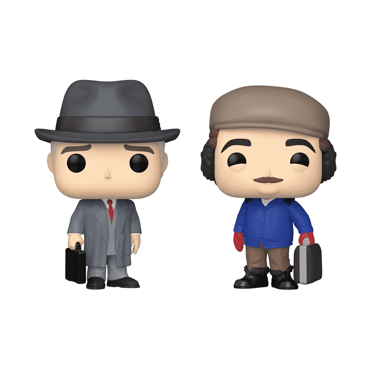Funko Pop Movies Planes, Trains, Neal and del/del 2pk, Planes, Trains and Automobiles, Llavero, Minifigura de Vinilo Coleccionable Llavero, Relleno de Calcetines, Idea de Regalo