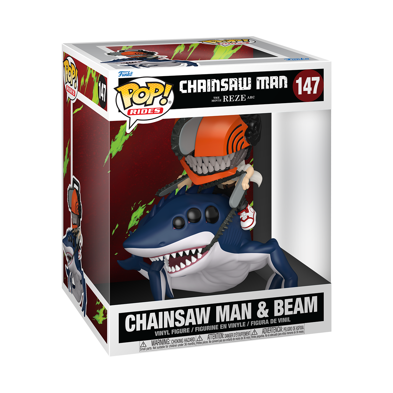 Pop! Ride Deluxe Chainsaw Man & Beam | Funko